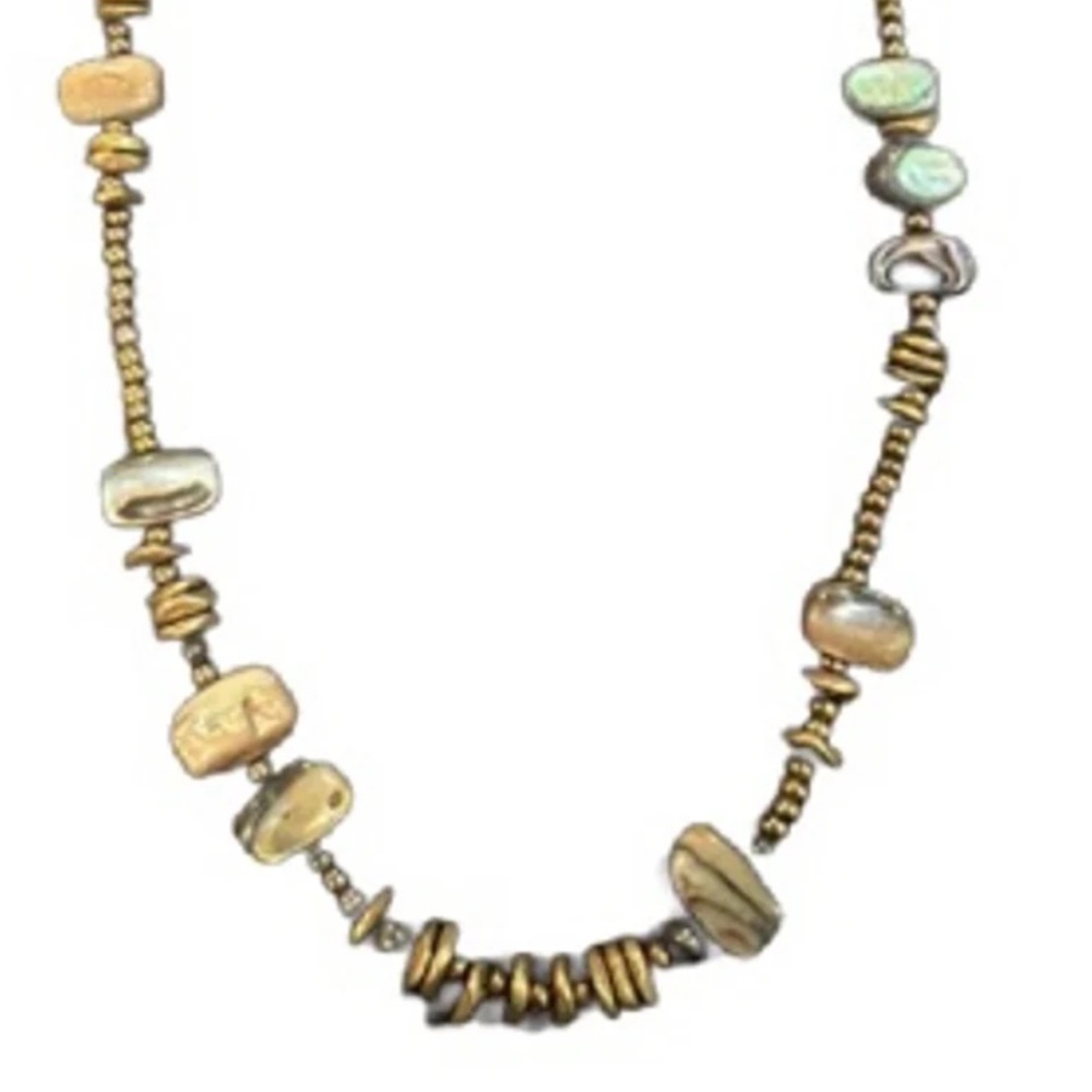 Silpada N1729 Boho Beaded copper Abalone shell green 17-21” NLA Vintage RARE! 📿v - Picture 4 of 4